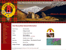 Tablet Screenshot of clanmacnaughton.net